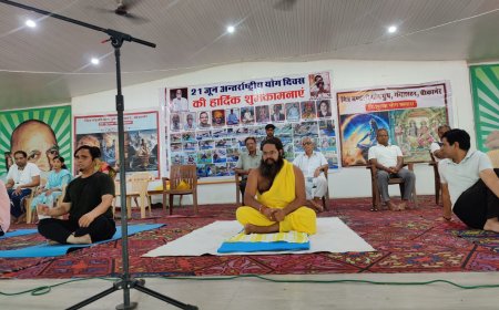 मित्र मण्डली योग ग्रुप बीकानेर के तत्वाधान में सामुहिक योग अभ्यास का आयोजन