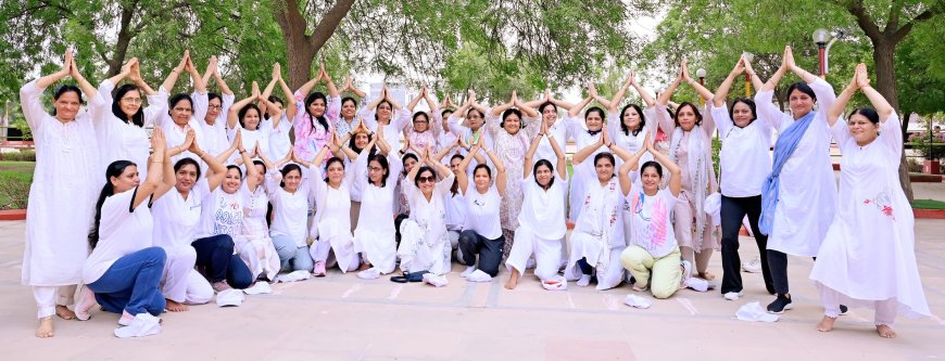 जीतो महिला विंग ने सूर्य नमस्कार और प्राणायाम का किया अभ्यास