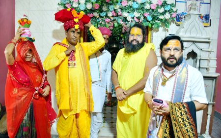 सात दिवसीय श्रीमद्भागवत कथा ज्ञान यज्ञ का शुभारम्भ, संत-महात्माओं की निकली सवारी