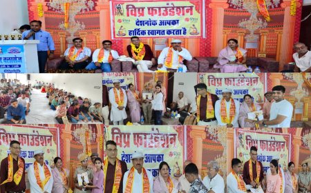 10 वीं,12 वीं सहित स्नातक व स्नातकोत्तर के विद्यार्थियों का हुआ सम्मान - विप्र फाउंडेशन देशनोक