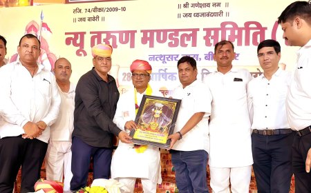 न्यू तरुण मंडल समिति 28 वर्षों से कर रही पदयात्रियों की सेवा, भामाशाहों का किया सम्मान