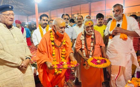 धर्मनगरी को परिभाषित कर रहा 21 कुंडात्मक रुद्रचंडी महायज्ञ एवं शिव पंचाक्षरी अनुष्ठान, संत-महात्माओं ने दिए आशीर्वचन